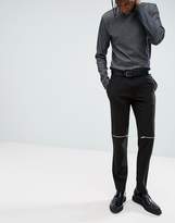 Thumbnail for your product : ASOS DESIGN Skinny Smart Pants With Knee Zips