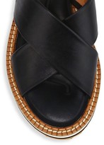 Thumbnail for your product : Clergerie Freedom Leather Flatform Slingback Sandals