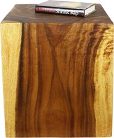 Thumbnail for your product : Haussmann® Wood Cube Table 20 in H x 18 in SQ Hollow inside Walnut Oil - 18" x 18" x 20"