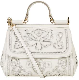 Dolce & Gabbana Medium Lace Sicily Top Handle Bag