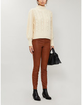 Thumbnail for your product : J Brand L8001 super-skinny mid-rise leather leggings
