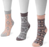 Thumbnail for your product : Muk Luks Women's 3-Pack Holiday Crew Socks