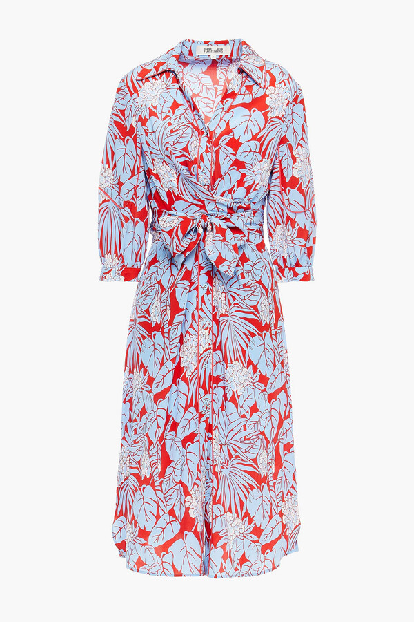 Diane von Furstenberg Blue Silk Crepe Women's Dresses | Shop the 