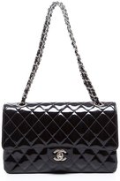 Thumbnail for your product : Chanel Pre-owned: black patent leather medium flap bag