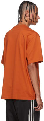 Y-3 Y 3 Orange Stacked Logo T-Shirt