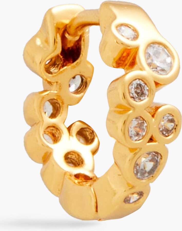 Gold-tone crystal single earring