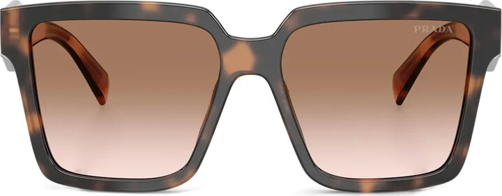 Prada Eyewear Tortoiseshell-Effect Square Sunglasses