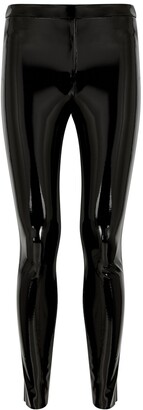 Alice + Olivia Maddox black patent faux leather leggings - ShopStyle