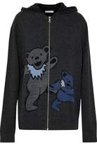 Thumbnail for your product : Alice + Olivia Intarsia Wool-Blend Hooded Cardigan