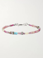 Thumbnail for your product : Peyote Bird Sterling Silver Multi-Stone Bracelet - Men - Pink