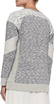 Thumbnail for your product : Rebecca Taylor Mixed-Fabric Patchwork Pullover Sweater