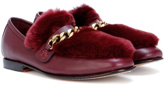 Boyy Loafur fur-trimmed leather loafers