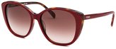 Thumbnail for your product : Fendi Women's Cat Eye Black and Red Light Havana Sunglasses
