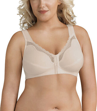 Exquisite Form Women's FULLY Wireless Cotton Back & Posture Support Bra with Front Closure & Lace- 5100531