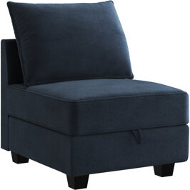 Pashko 25.6" Wide Velvet Slipper Chair