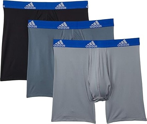 adidas Boxer Brief 3-Pack (Grey/Onix/Collegiate Royal Blue/Black) Men's ...