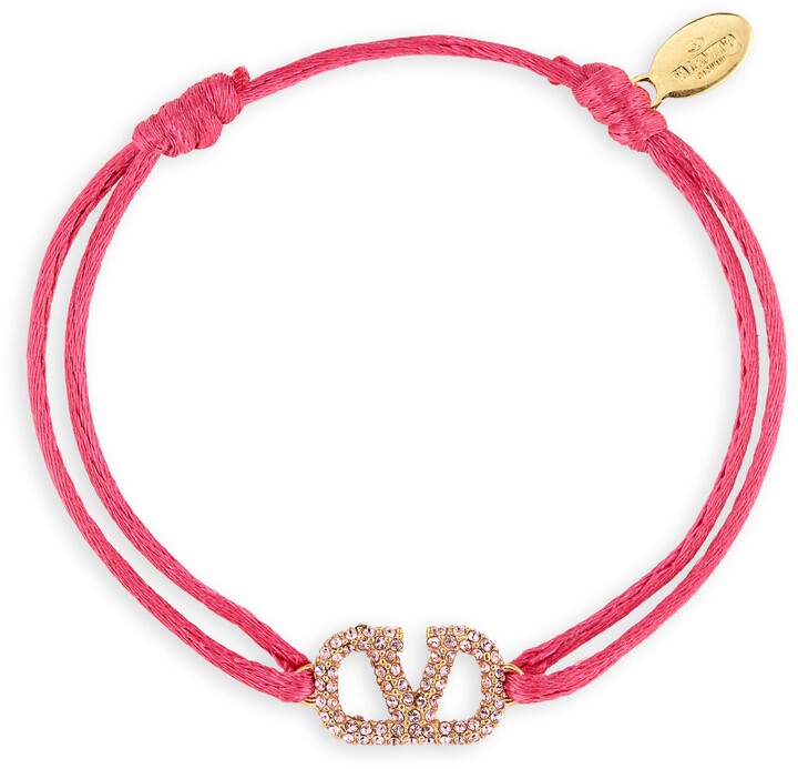 Valentino Garavani Crystal VLOGO Cord Bracelet ShopStyle