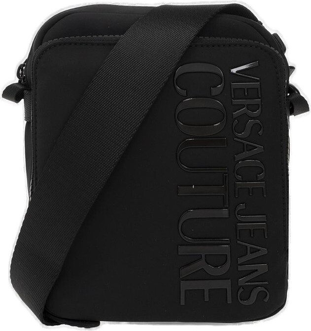 Versace Jeans Couture Logo-Embellished Zipped Messenger Bag - ShopStyle