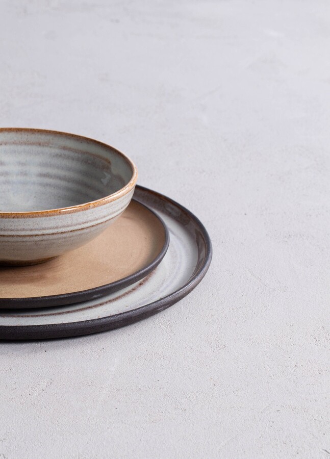 Mix & Match Ceramic Dinnerware Set, Set Of Main Course Plates, Dinner Dessert Bowls, Handmade