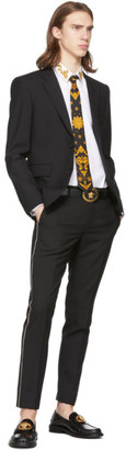 Versace Black Sheriff Barocco Tie