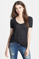 Thumbnail for your product : Three Dots Scoop Neck Slub Linen Tee