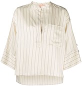 Thumbnail for your product : Nude Stripe-Print Half-Sleeves Blouse