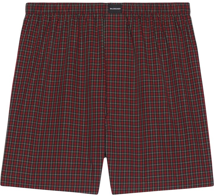 Balenciaga Micro Tartan-Print Boxer Shorts - ShopStyle
