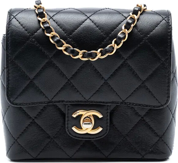 Chanel Pre Owned 2021-2025 Mini Square Classic Goatskin Single Flap crossbody bag