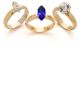 Thumbnail for your product : Noir Stacked Ring Trio