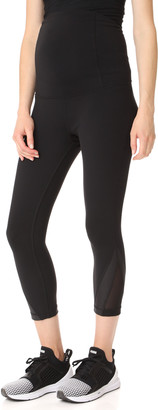 Ingrid & Isabel Active Mesh Detail Capri with Crossover Panel