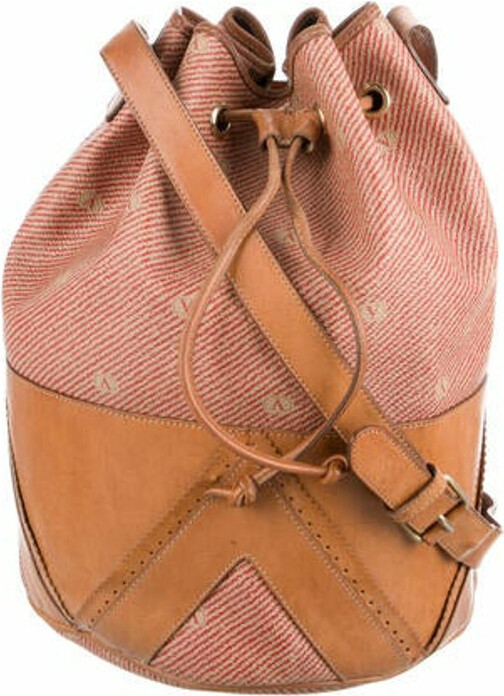 Valentino Leather Trimmed Bucket Bag ShopStyle
