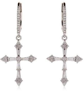 Stone Paris Heaven Diamond Cross Earrings
