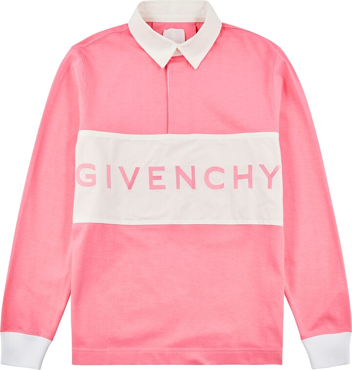 Givenchy Logo-embroidered Panelled Cotton Polo Shirt - ShopStyle