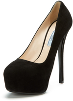 Thumbnail for your product : Prada Suede Ultra High Platform Pump