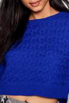 Thumbnail for your product : boohoo Womens Sarah Cable Crop Jumper