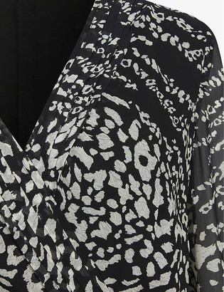 AllSaints Florence floral-print crepe maxi dress