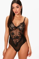 Thumbnail for your product : boohoo Lace and Mesh Bodysuit