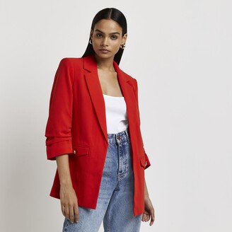 ruched sleeve jacket