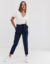 Thumbnail for your product : ASOS DESIGN Woven Peg Pants with Obi Tie