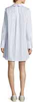Thumbnail for your product : BCBGMAXAZRIA Azriel Striped Shirtdress, White/Blue