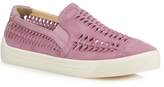 Hush Puppies - Pink Suede 'Gabbie Woven' Slip On Trainers