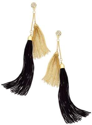 Thalia Sodi Two-Tone Tassel Earrings, Created for Macy's