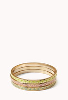 Thumbnail for your product : Forever 21 Multi-Color Tribal Print Bangle Set