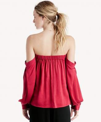 Sole Society Off Shoulder Voluminous Sleeve Blouse