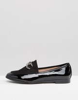 Thumbnail for your product : London Rebel Silver Chain Trim Flat Shoe