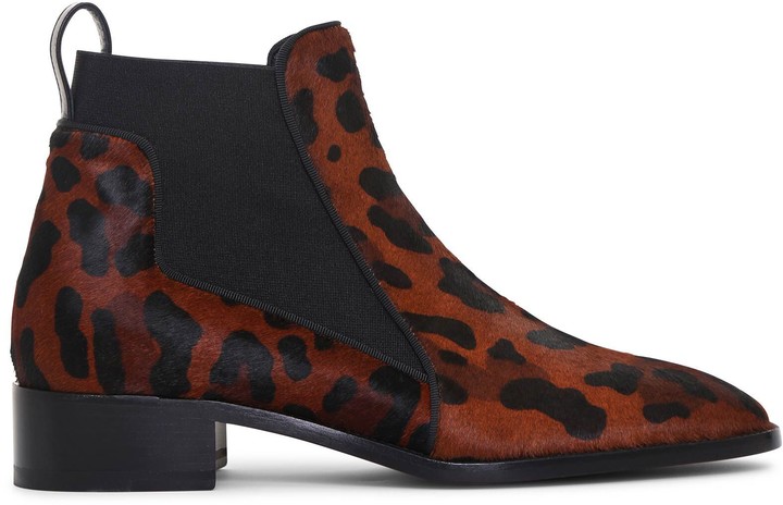 leopard boots flat