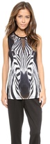 Thumbnail for your product : Torn By Ronny Kobo Sibyl Tribal Zebra Tank