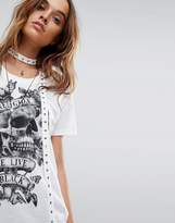 Thumbnail for your product : Religion Oversized T-Shirt With Embellished Trim