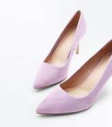 Thumbnail for your product : New Look Lilac Suedette Pointed Court Shoes