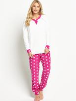 Thumbnail for your product : Sorbet Fleece Cuffed Pants and Top Lounge Set